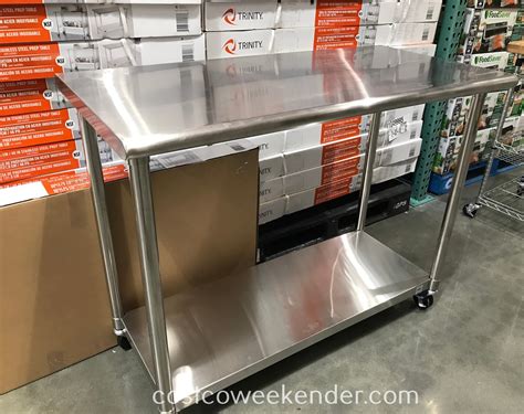 stainless steel table box|costco stainless steel storage table.